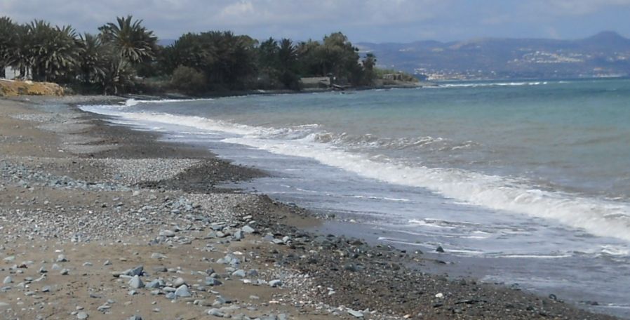 View back to Polis from beach on Chrysochou Bay
