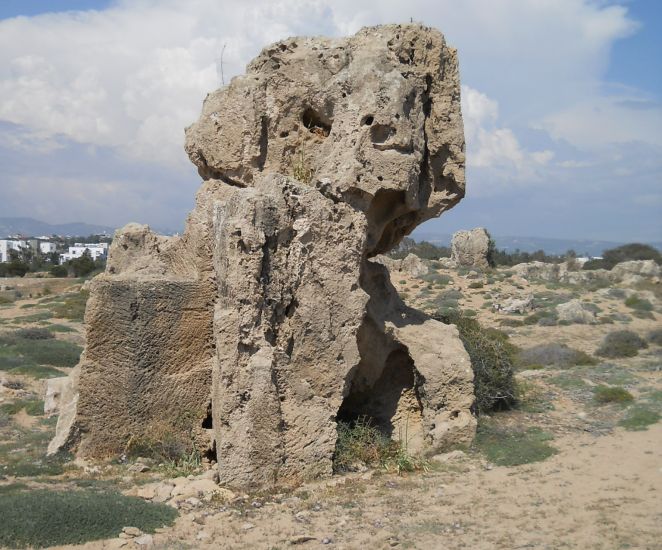 Rock outcrop at the Tombs of the Kings archaelogical site