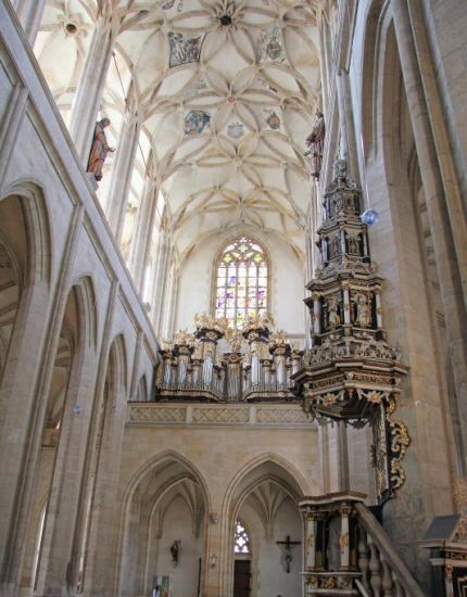 Interior of St. Barbara Church in Khutna Hora in the Czech Republic
