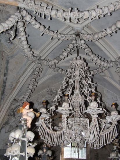 Ossuary ( Bone Church ) at Sedlec near Khutna Hora in the Czech Republic