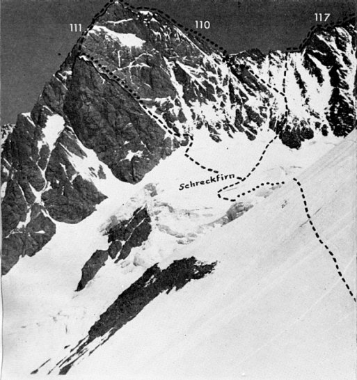 Schreckhorn ascent routes