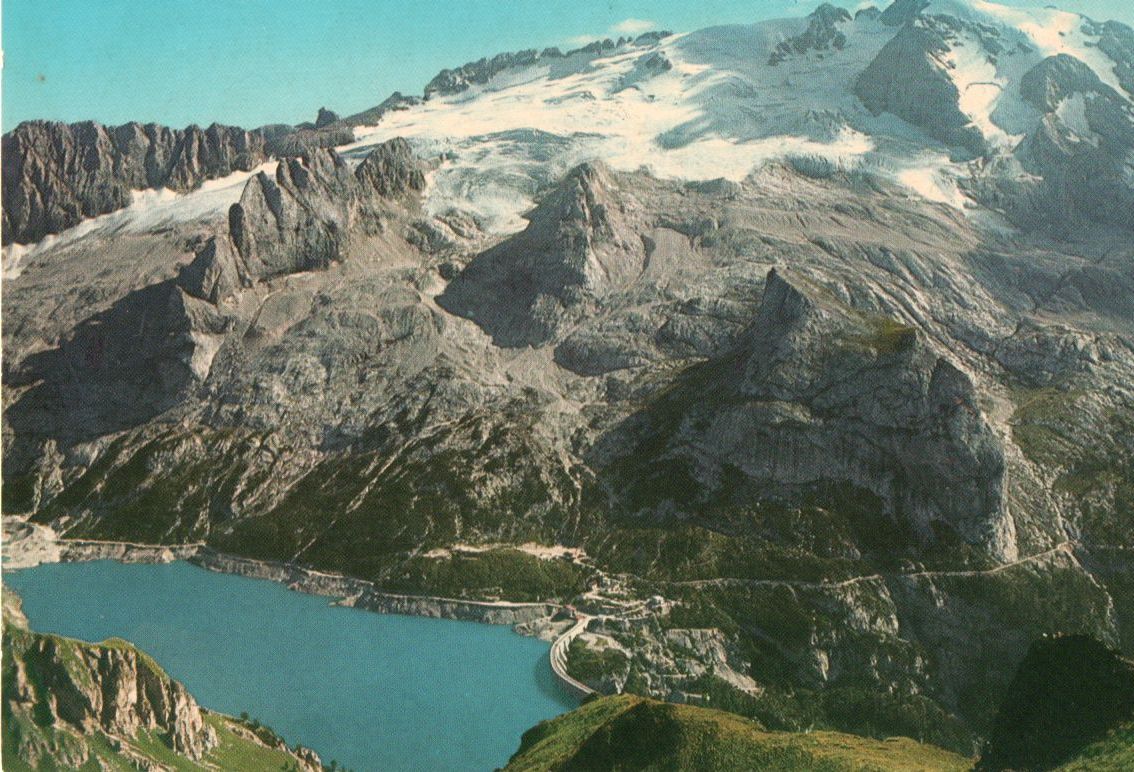 Passo Pordoi and Marmolada in the Italian Dolomites