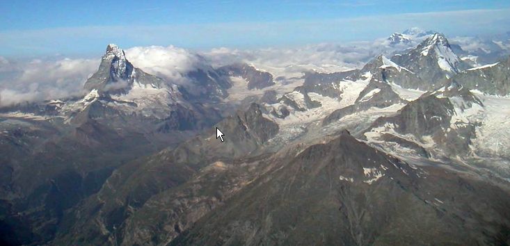 Matterhorn from the Dom in the Zermatt ( Valais ) Region of the Swiss Alps