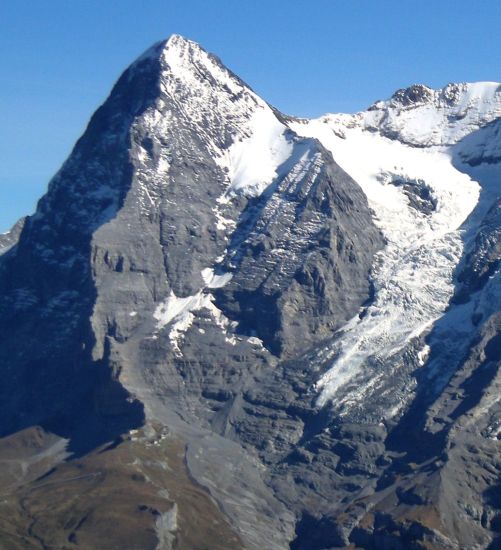 Eiger West Flank normal route of ascent