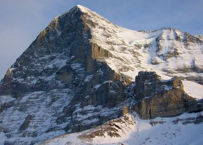 Eiger North Face and West Flank normal route of ascent