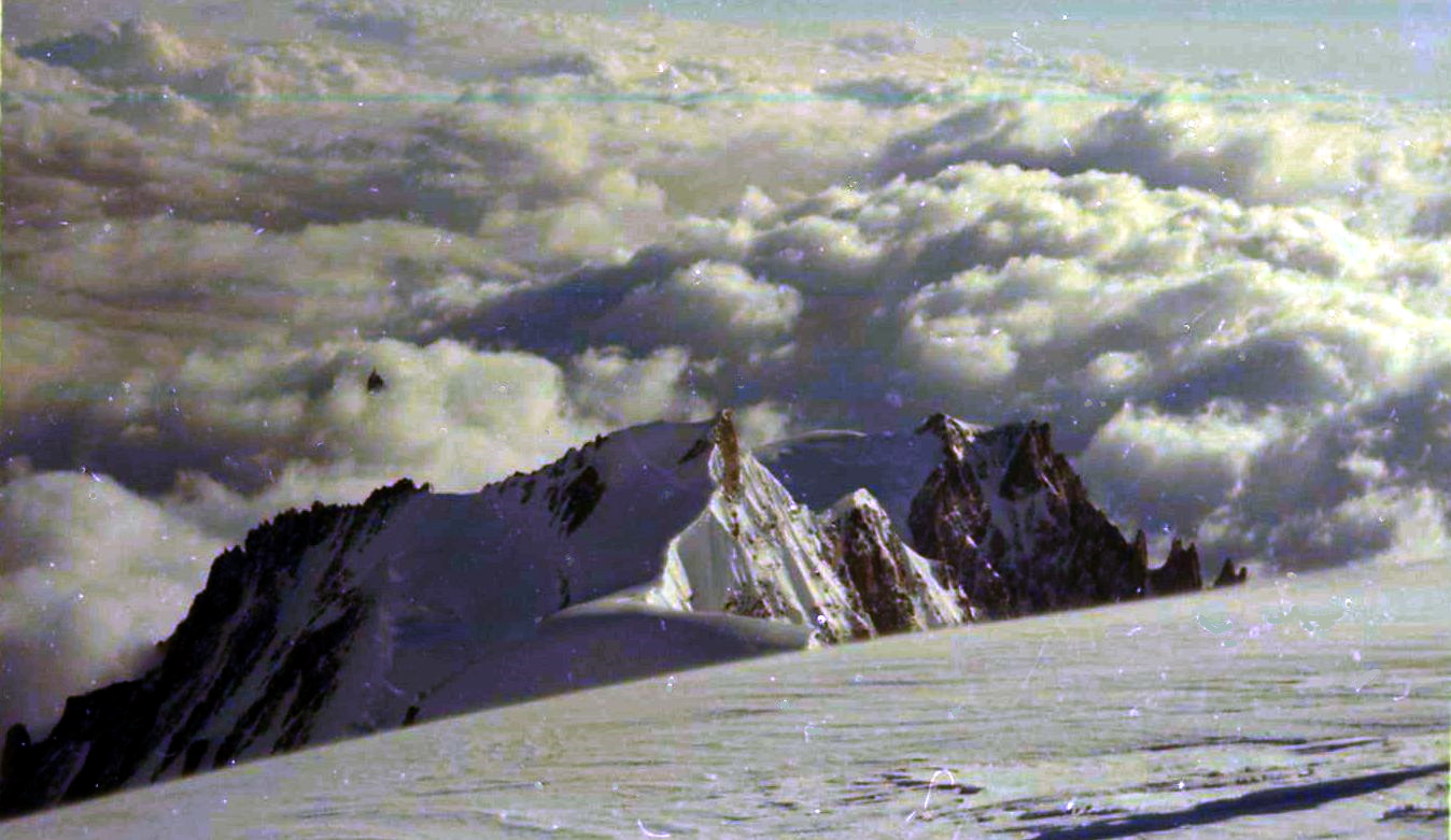 Summit View from Mont Blanc - Aiguille du Midi, Mont Maudit and Mont Blanc de Tacul