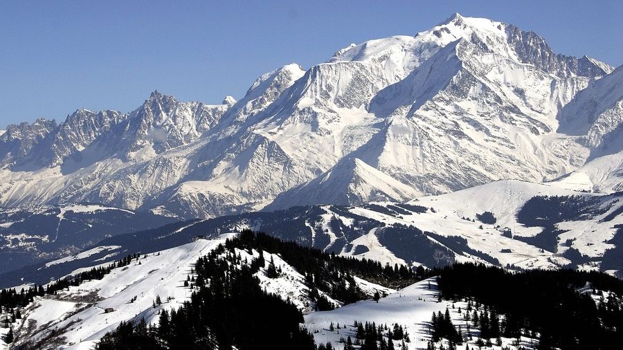 Monte Bianco ( Mont Blanc ) in Italy