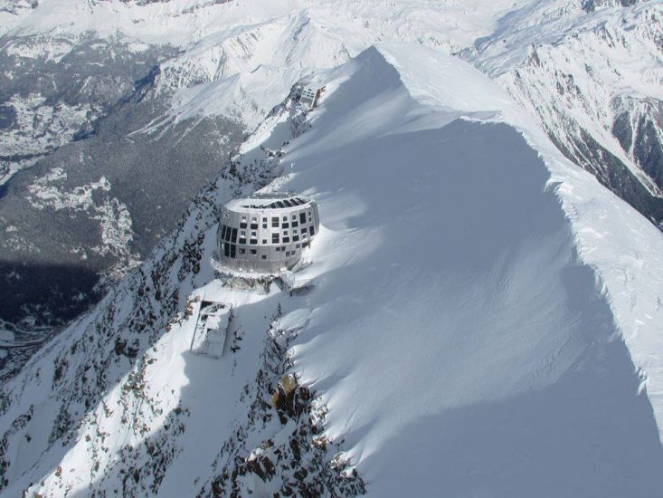 Refuge Gonella on Monte Bianco ( Mont Blanc ) in NW Italy