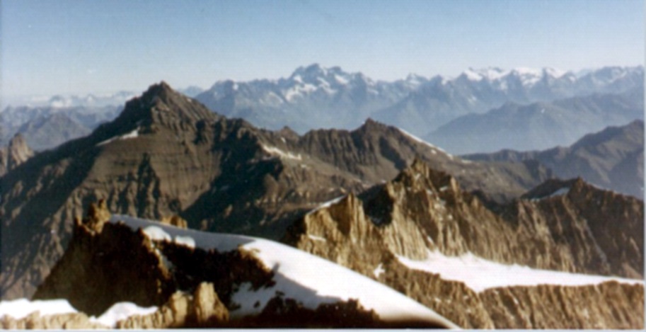 Mont Blanc from the summit of Gran Paradiso