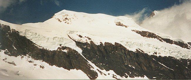Alphubel in the Mischabel Range from above Saas Fe