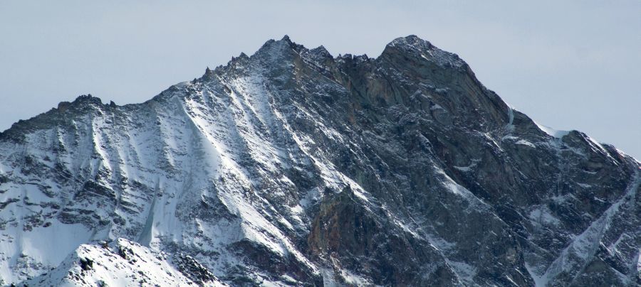 West Face of the Schalihorn ( 3,975m, 13,041ft ) in the Zermatt ( Valais ) Region of the Swiss Alps