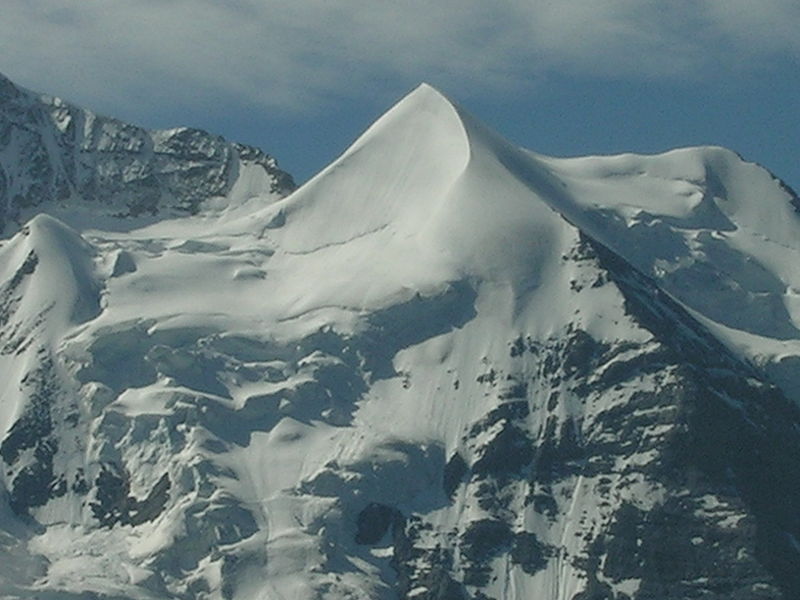 Silberhorn on The Jungfrau in the Bernese Oberlands Region of the Swiss Alps