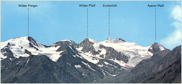 Stubai Alps in Austria - Wilder Freiger, Wilder Pfaff and Zuckerhutl