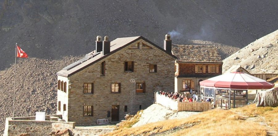 The Weissmies Hut in the Zermatt ( Valais ) Region of the Swiss Alps