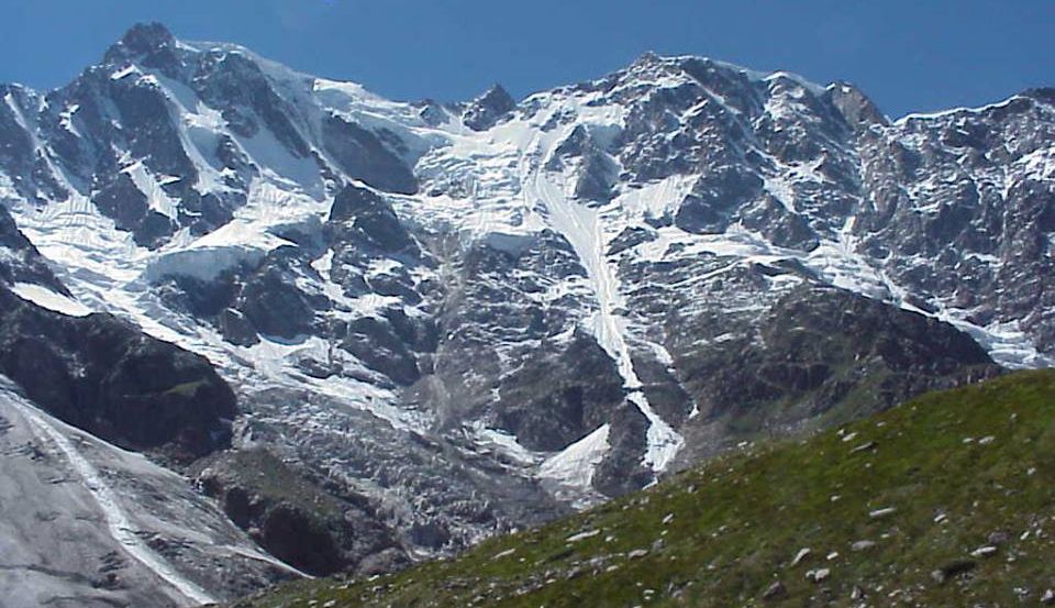 Monte Rosa above Val Anzasca in Northern Italy