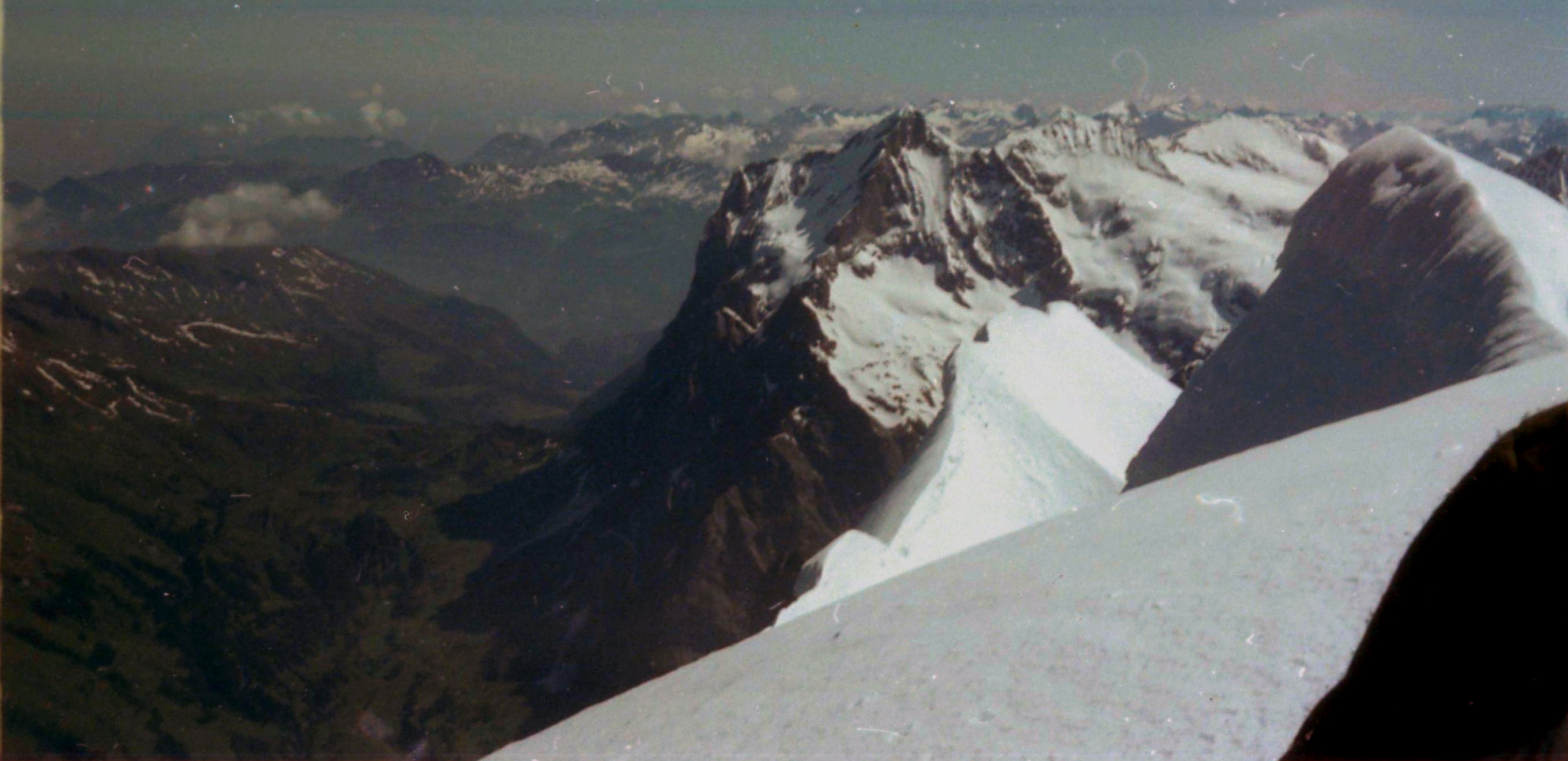 Monch and Eiger from summit of the Wetterhorn