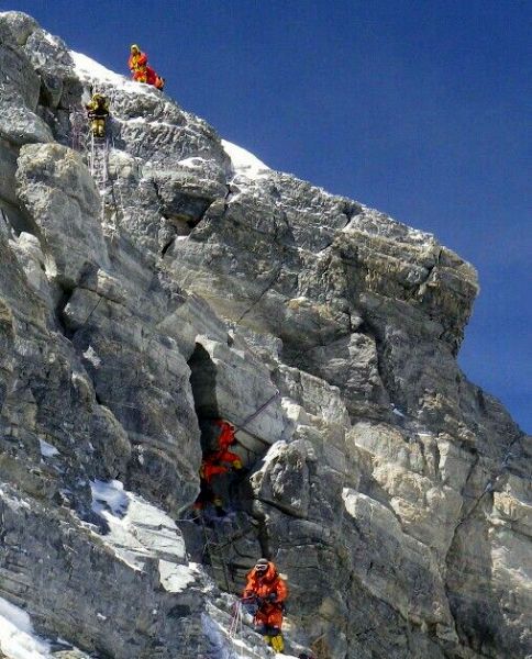 The 2nd Step on the North Face of Mount Everest