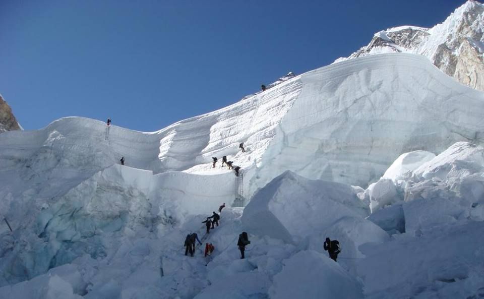 Khumbu Ice Fall on the South Col Route for Mount Everest