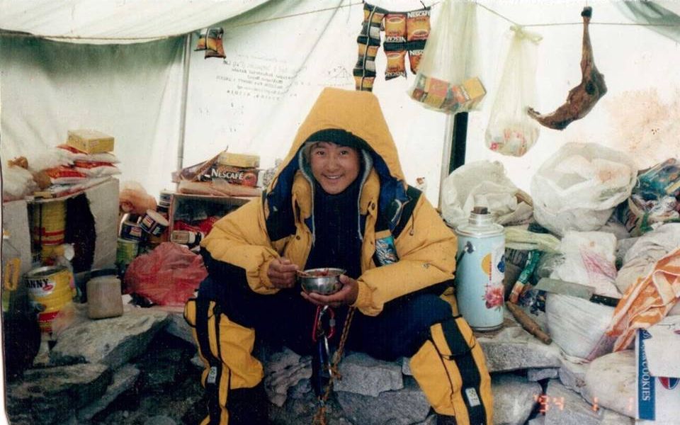 Kitchen Tent at Everest Base Camp beneath Khumbu Ice Fall