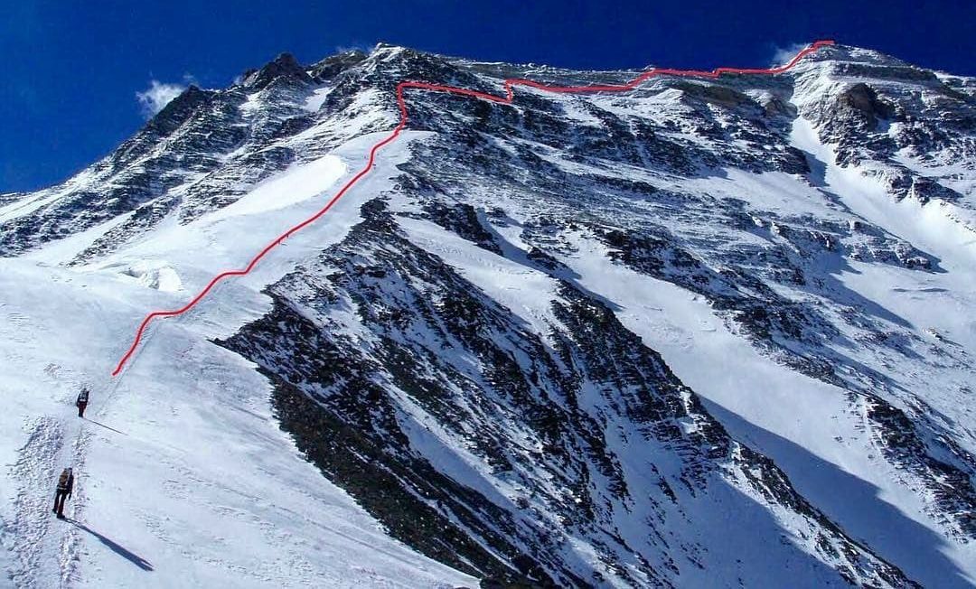 North Side ascent route on Mount Everest