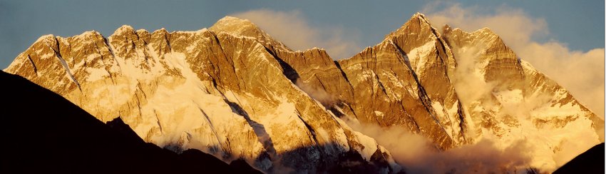 Sunset on Nuptse, Everest & Lhotse