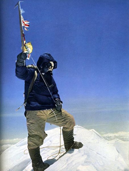 Tenzing on summit of Mount Everest