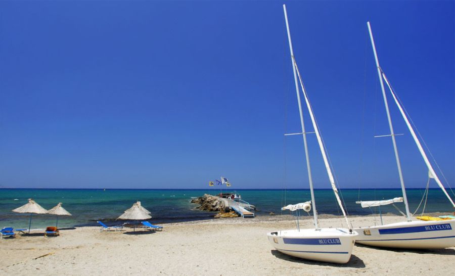 Beach at Anissaras in Iraklio ( Heraklion ) on Greek Island of Crete