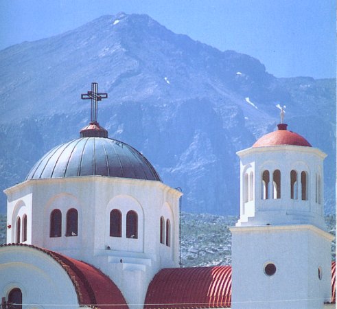 Dhikti Mountains above Agios Nikolaos on the Greek Island of Crete