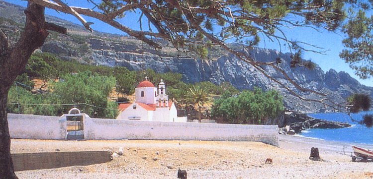 Monastery at Koudhouma on Greek Island of Crete