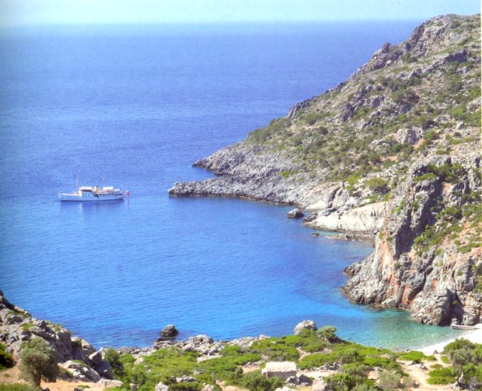 Coast at Lissos on the Greek Island of Crete