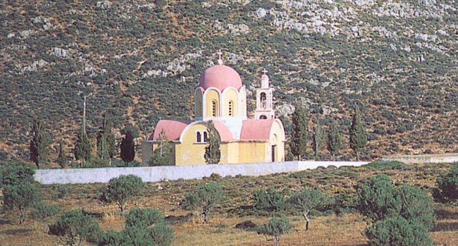 Monastery in the Sitia Mountains on Greek Island of Crete