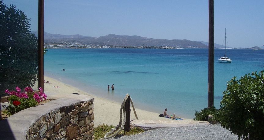 Beach at Aghios Prokopis on the Island of Naxos in Greece