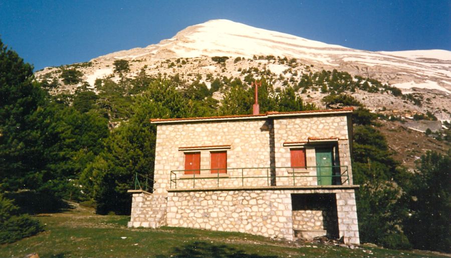 Mountain Hut on Profitis Illias in the Taygettos Mountains