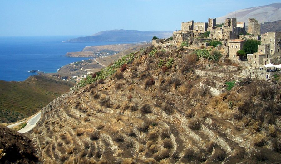 Vatheia in Outer Mani in the Peloponnese of Greece