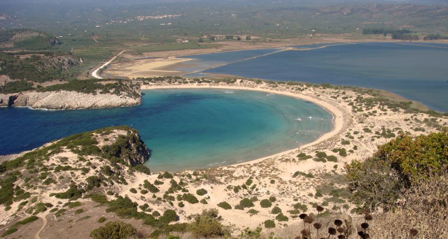 Voidokilia Bay near Pylos ( Pilos ) on the Greek Peloponnese