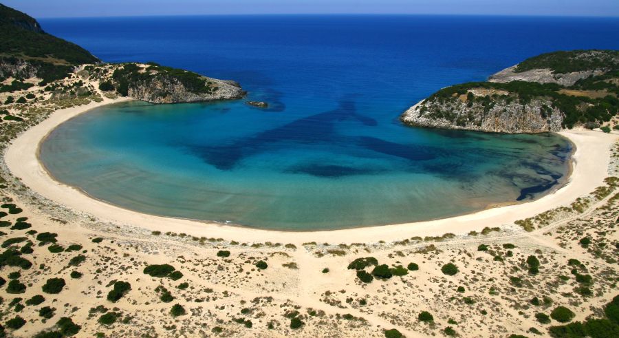 Voidokilia Bay near Pylos ( Pilos ) on the Greek Peloponnese
