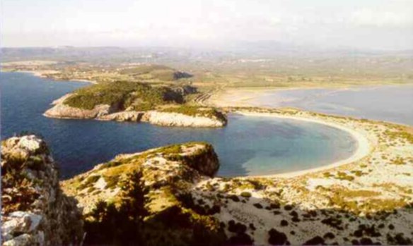 Voidokilia near Pylos ( Pilos ) on the Greek Peloponnese