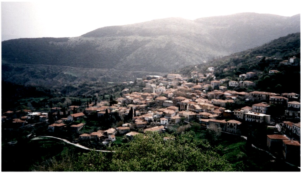 Andritsena ( Andritsaina ) hillside village in the Peloponnese of Greece