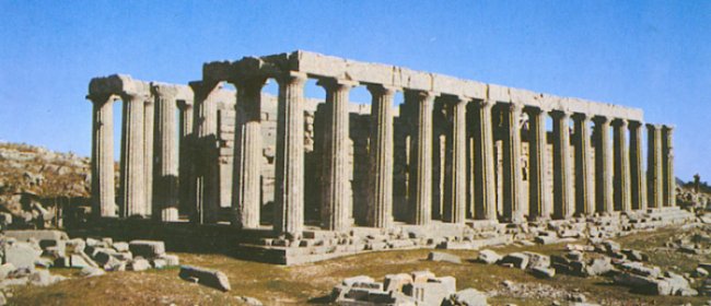 Temple of Epicurios Apollo at Bassae ( Vassae ) in the Peloponnese of Greece