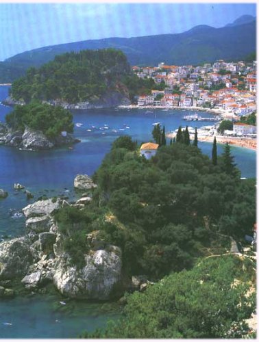 The Bay and Parga Town on the Ionian Coast of mainland Greece