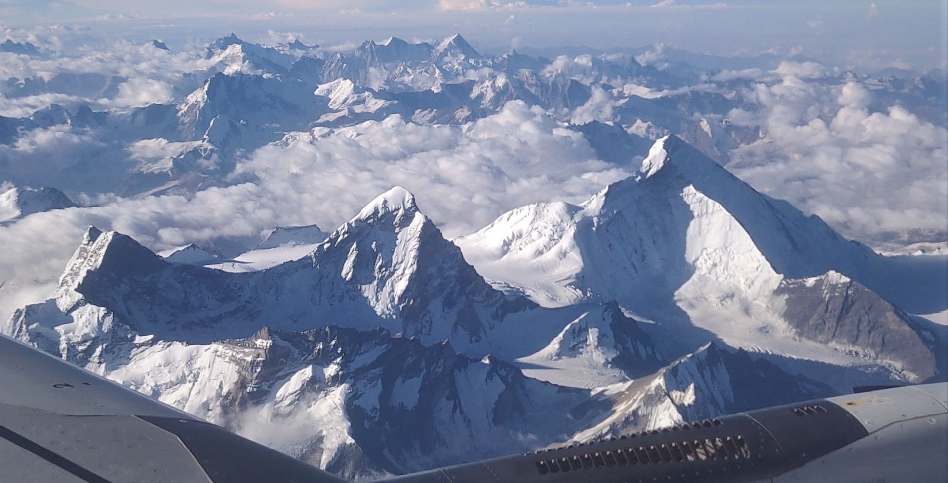 Aerial view of Nun Kun in the Indian Himalaya