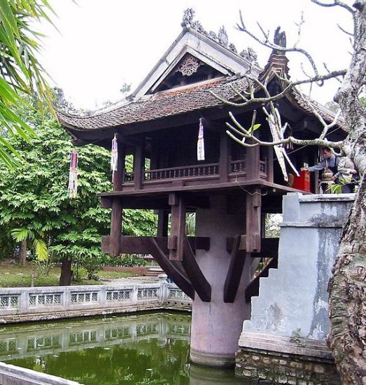 One Pillar Pagoda ( Chua Mot Cot ) in Hanoi