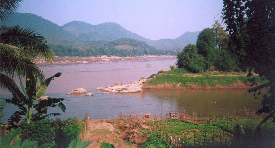 Confluence of the Mekong and Nam Khan Rivers at Luang Prabang