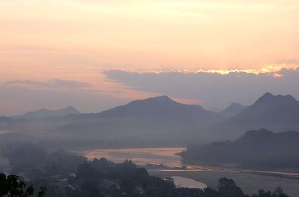 Sunset on the Mekong River