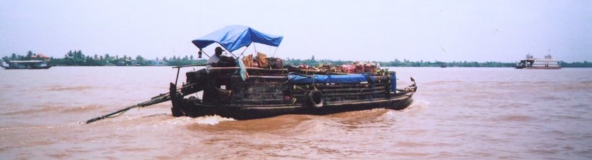 Banana Boat on the Mekong Delta