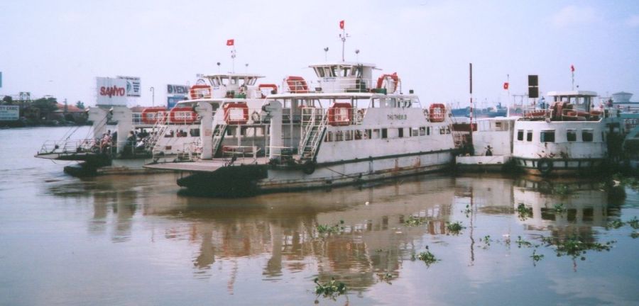 Ferries at Port on Saigon River