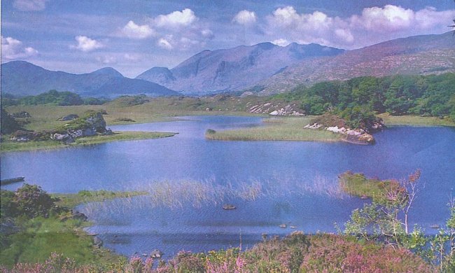 Killarney Lakes and the Macgillycuddy Reeks in County Kerry in Southwest Ireland