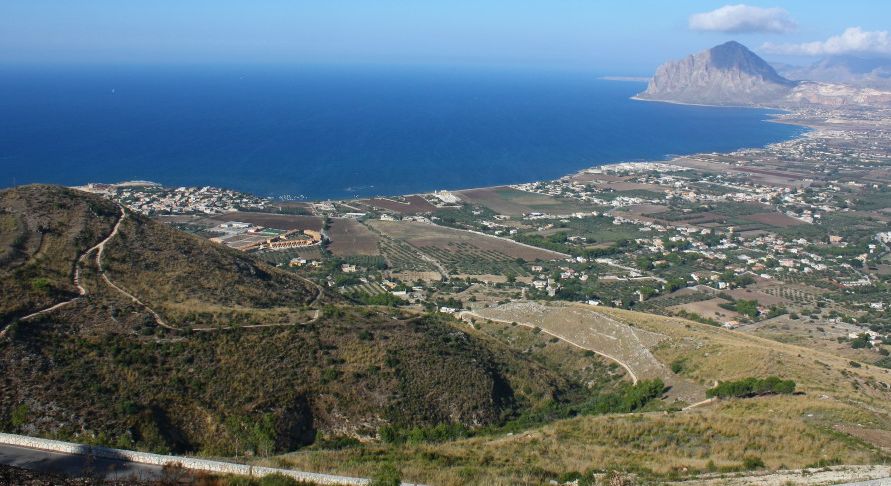 View from Erice of Monte Cofano