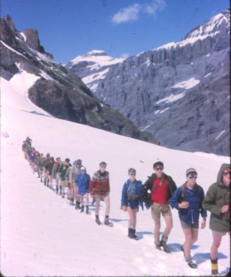 24th Glasgow ( Bearsden ) Scout Group crossing the Lotschen Pass