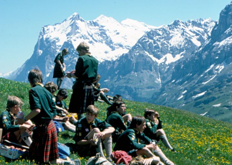 Wetterhorn from Kleine Scheidegg in the Bernese Oberlands Region of the Swiss Alps